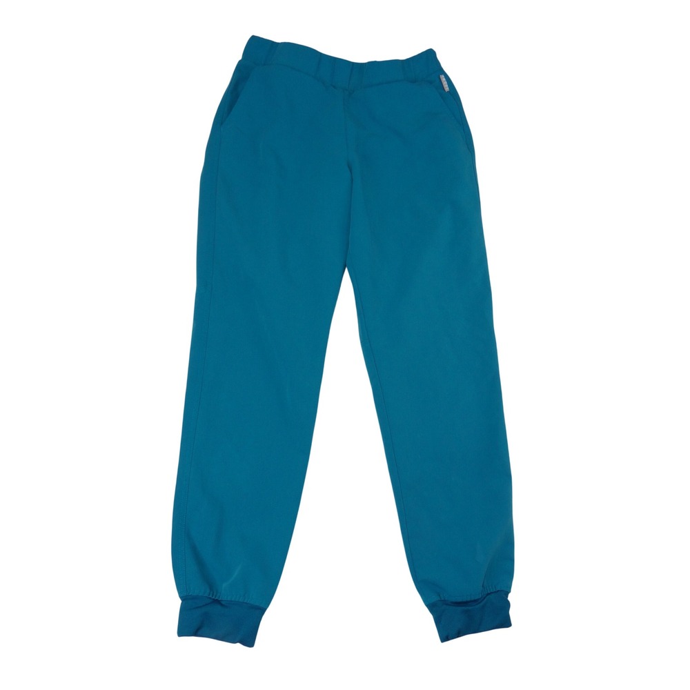 Keswi Caribbean Blue Jogger Scrub Pants JM269 Teal Small Elastic Waist